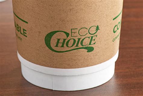 EcoChoice Oz Smooth Double Wall Kraft Compostable Paper Hot Cup And PLA Lid Pack