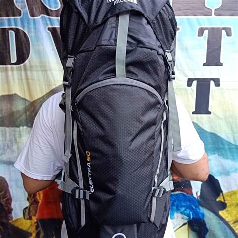 Jual TAS GUNUNG TNF ELEKTRA 50L LOKAL HITAM TAS CARRIER TAS CAMPING