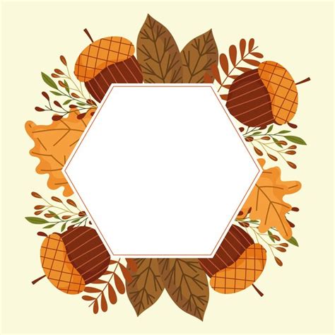 Premium Vector Decorative Frame Autumn Leaves