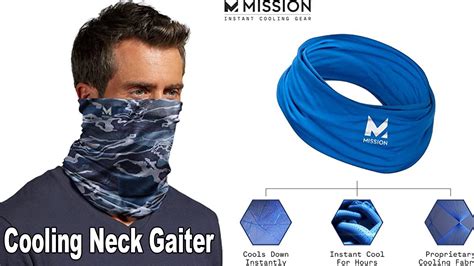 Mission Cooling Neck Gaiter Face Mask Evaporative Cool Technology