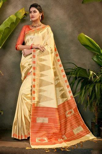 Bhelpuri Gold Phantom Silk Woven Traditional Saree With Blouse Piece