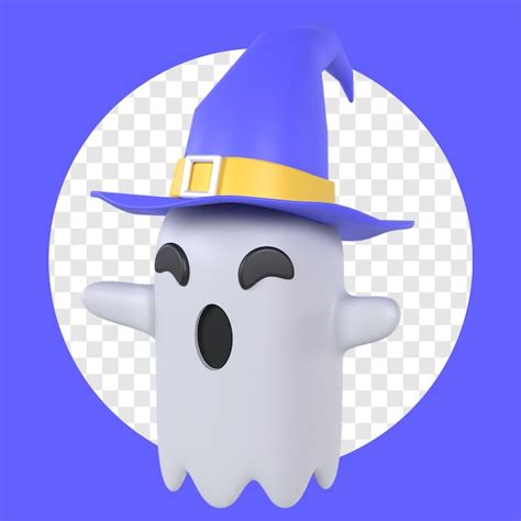 Premium Psd Free Psd 3d Render Halloween Background With Ghost Witch