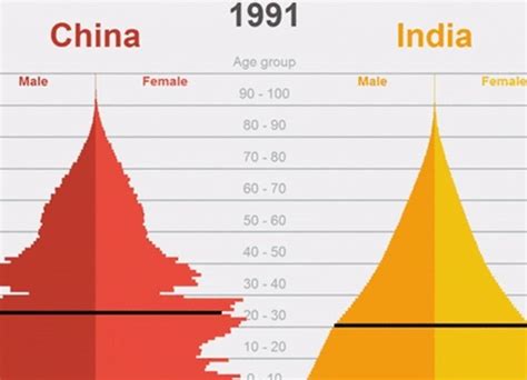 중국vs인도 인구 피라미드를 비교하다 ㅍㅍㅅㅅ