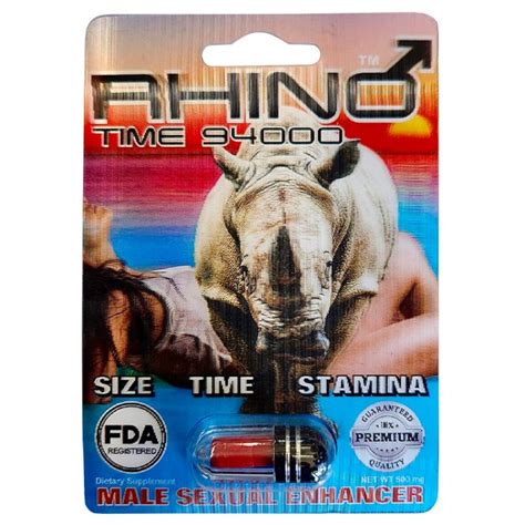 Rhino Time 94000 Male Sexual Enhancer 500mg X 3 Packs Tender Loven