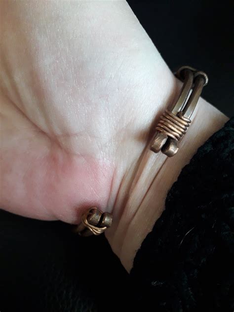 Thick Wire Wrapped Cuff Copper Bracelet Sturdy And Firm Bracelet Gift