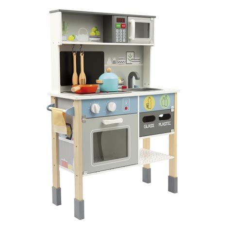 Cuisine En Bois Interactive Eco Kitchen Wood N Play King Jouet