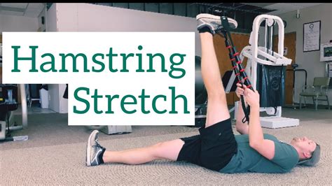 Hamstring Stretch To Reduce Pain Behind The Knee Youtube