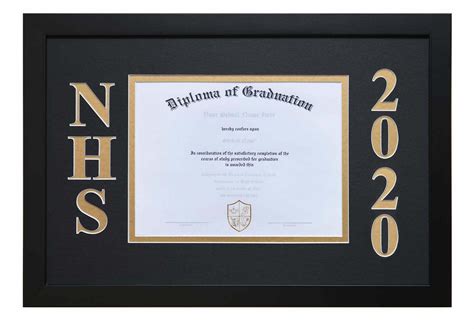 Diploma Frame W Custom Matting Horizontal Etsy