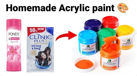 How To Make Acrylic Paint At Home Homemade Acrylic Paint Colour