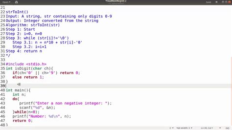 Program To Read Non Negative Integer Number Programming In C Youtube