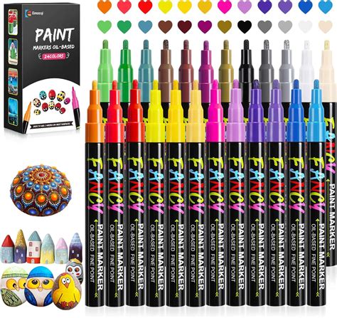 Stylos De Peinture Acrylique Emooqi Marqueur De Feutre Peinture