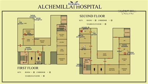 Alchemilla Hospital Otherworld (Silent Hill Origins) | Mapas, Botiquin, Hospital