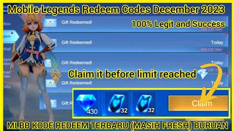 Mobile Legends Redeem Codes December Mlbb Legit But