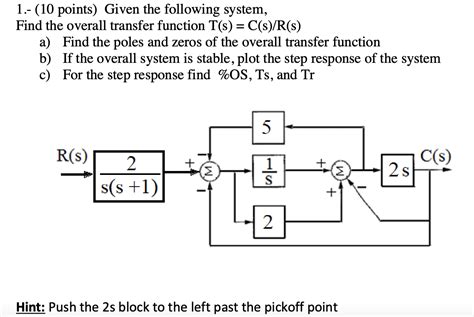 Solved 1 10 Points Given The Following System Find The