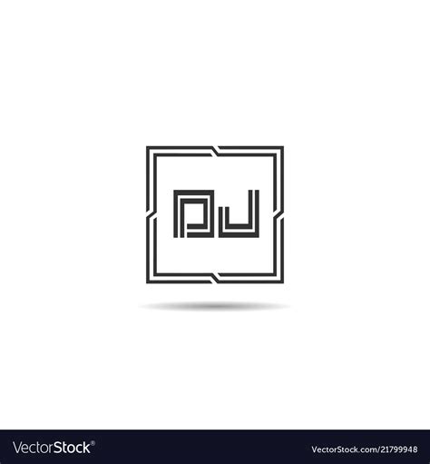 Initial Letter Dj Logo Template Design Royalty Free Vector