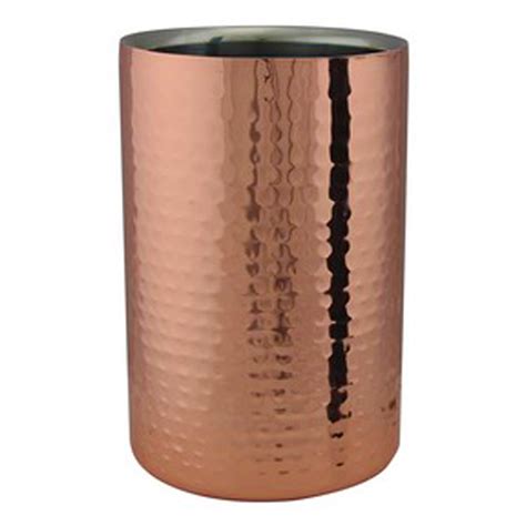 Hammered Effect Copper Wine Cooler Buy At