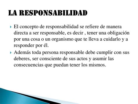 PPT La responsabilidad un bien común PowerPoint Presentation free