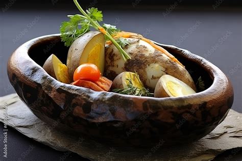 Curanto Traditional Chiloé Island Dish With Seafood And Meat Stock