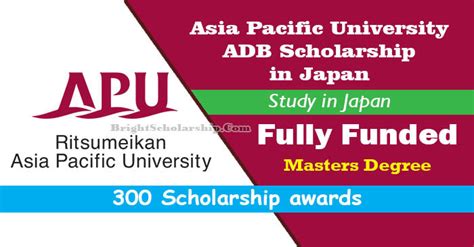 Asia Pacific University Adb Scholarship 2022 In Japan Fully Funded