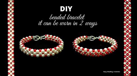 Beaded Bracelet Tutorial For Beginners Diy Bracelet Youtube