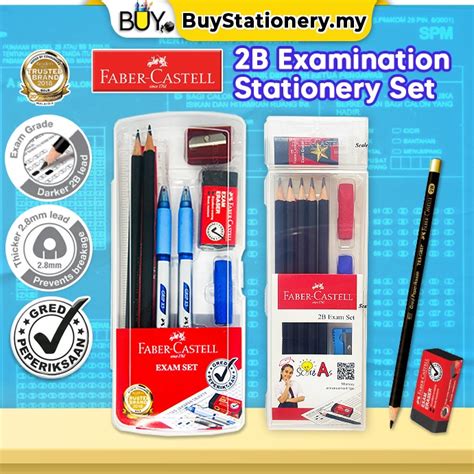 Faber Castell 2B Exam Set Stationary Set 1 SET 2B Pencil