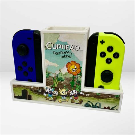 Cuphead Joycon Stand Wall Mount For Nintendo Switch Etsy