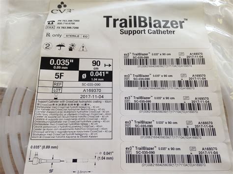New EV3 SC-035-090 TrailBlazer Support Catheter 5F (X) Disposables ...