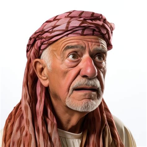 Premium AI Image Sad Middle Eastern Man With Upward Gaze