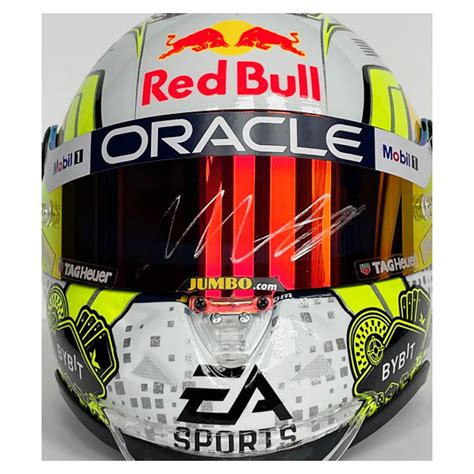 Max Verstappen Signed Rbr 12 Scale Helmet Las Vegas 2023 F1 World