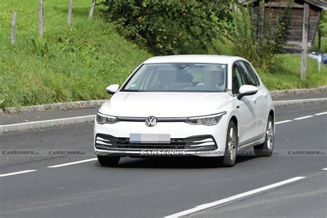 2024 Vw Golf Facelift Reveals Larger Infotainment Screen In First Spy Shots Carscoops