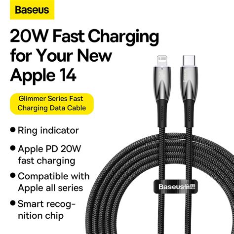 Baseus Cable Pd Charging W Glimmer Series Fast Charging Data Cable