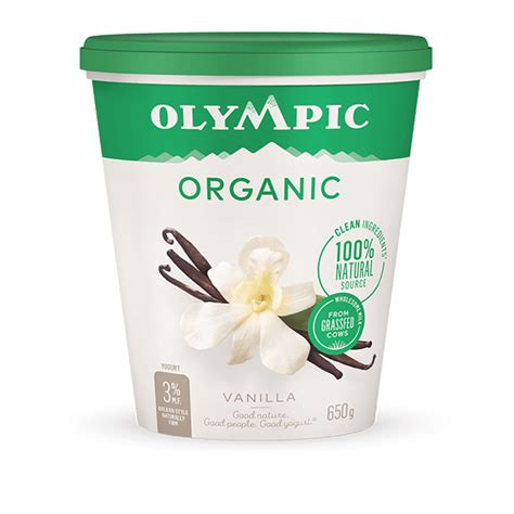 Organic vanilla yogurt 3% – Olympic Dairy