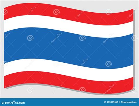 Waving Flag Of Thailand Vector Graphic Waving Thai Flag Illustration