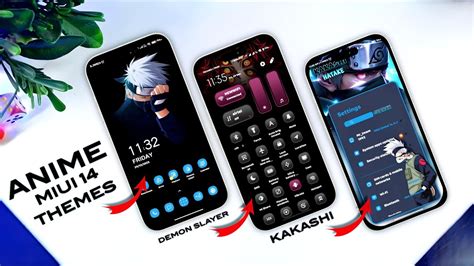 Top 2 HyperOS Anime Themes For Miui14 Kakashi Miui Theme Demon Slayer