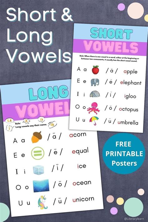 Long Short Vowel Sounds Plus Free Anchor Charts Short Vowels