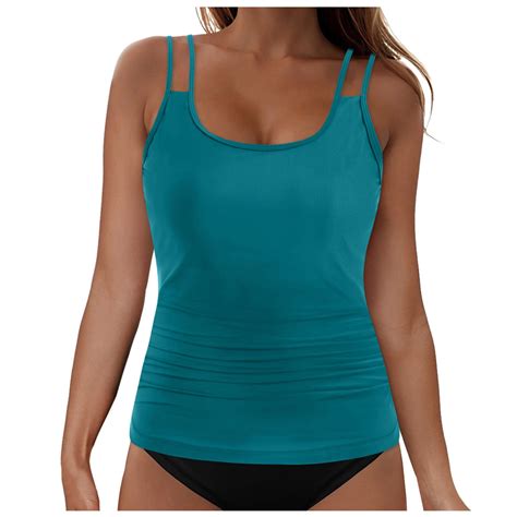 Kamemir Triangle Bikini Top Women Sports Bra Bikini Tops Scoop Neck Bathing Suits Top Padded