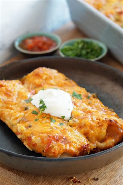 Sour Cream Chicken Enchiladas A Food Lovers Kitchen