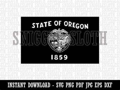 Oregon State Flag Clipart Instant Digital Download Svg Eps Png Etsy