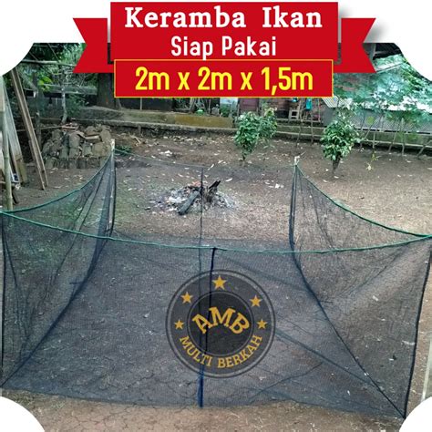 Jual Keramba Ikan Siap Pakai Bahan Waring Anti Geser Kasa Ukuran M X