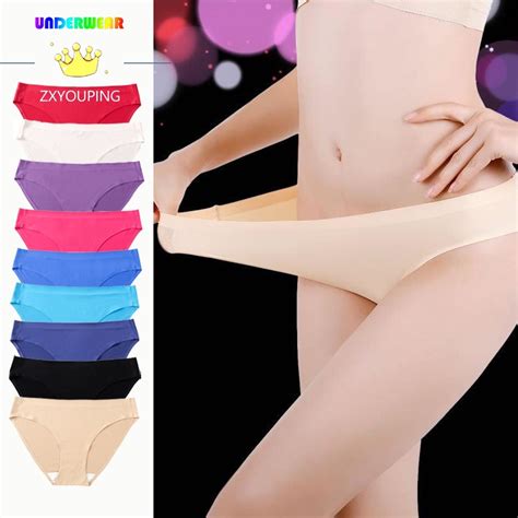 ZXYOUPING 4 PCS Premium Quality Women Ice Silk Seamless Sexy Lingerie