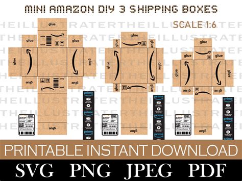 Mini Amazon Box Template Printable Packages Diy Paper Inspire