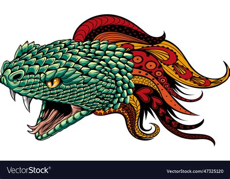 Snake Head With Mandala Royalty Free Vector Image