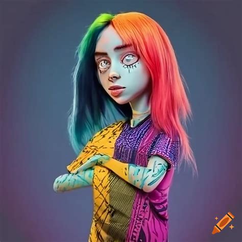 Billie Eilish As Sally In Nightmare Before Christmas On Craiyon