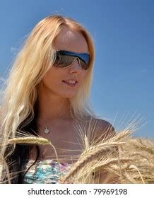 Sexy Blonde Field Stock Photo Shutterstock