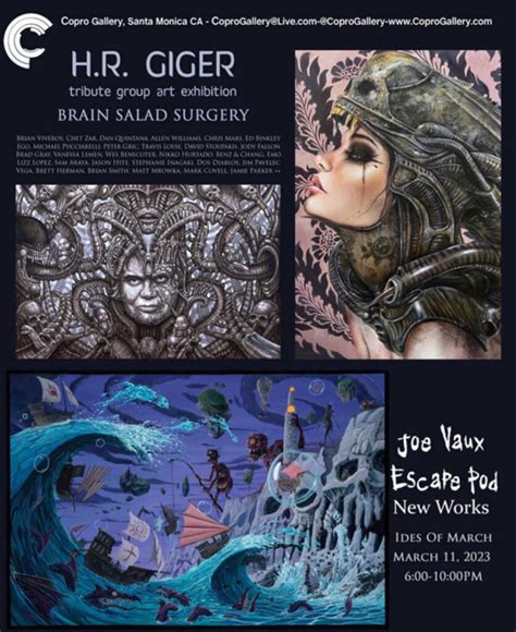 New Shows At Copro Gallery Joe Vaux H R Giger Tribute