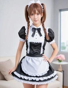 French Maid Outfit Anime Costume Face Swap Insert Your Face ID 1022150