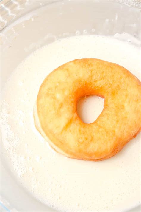 Homemade Light Fluffy Glazed Vanilla Doughnuts Made From Scratch