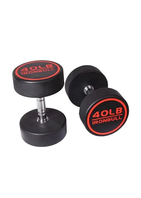 Rubber Dumbbell With Iron Bull Logo Premium Dumbbell Set In Sri Lanka