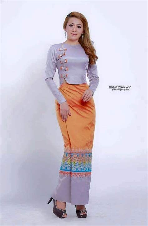 Myanmar Dress Traditional Dresses Burmese Clothing Myanmar Dress Design