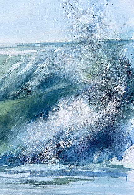 Brandung Tobendes Meer Aquarell Malen Am Meer